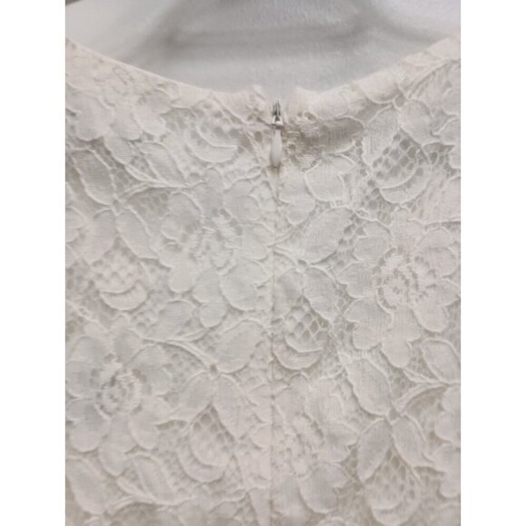Gap Womens Fit & Flare Mini Dress Size 4 White Lace Floral Cap Sleeve Fairy NWT - Picture 8 of 9